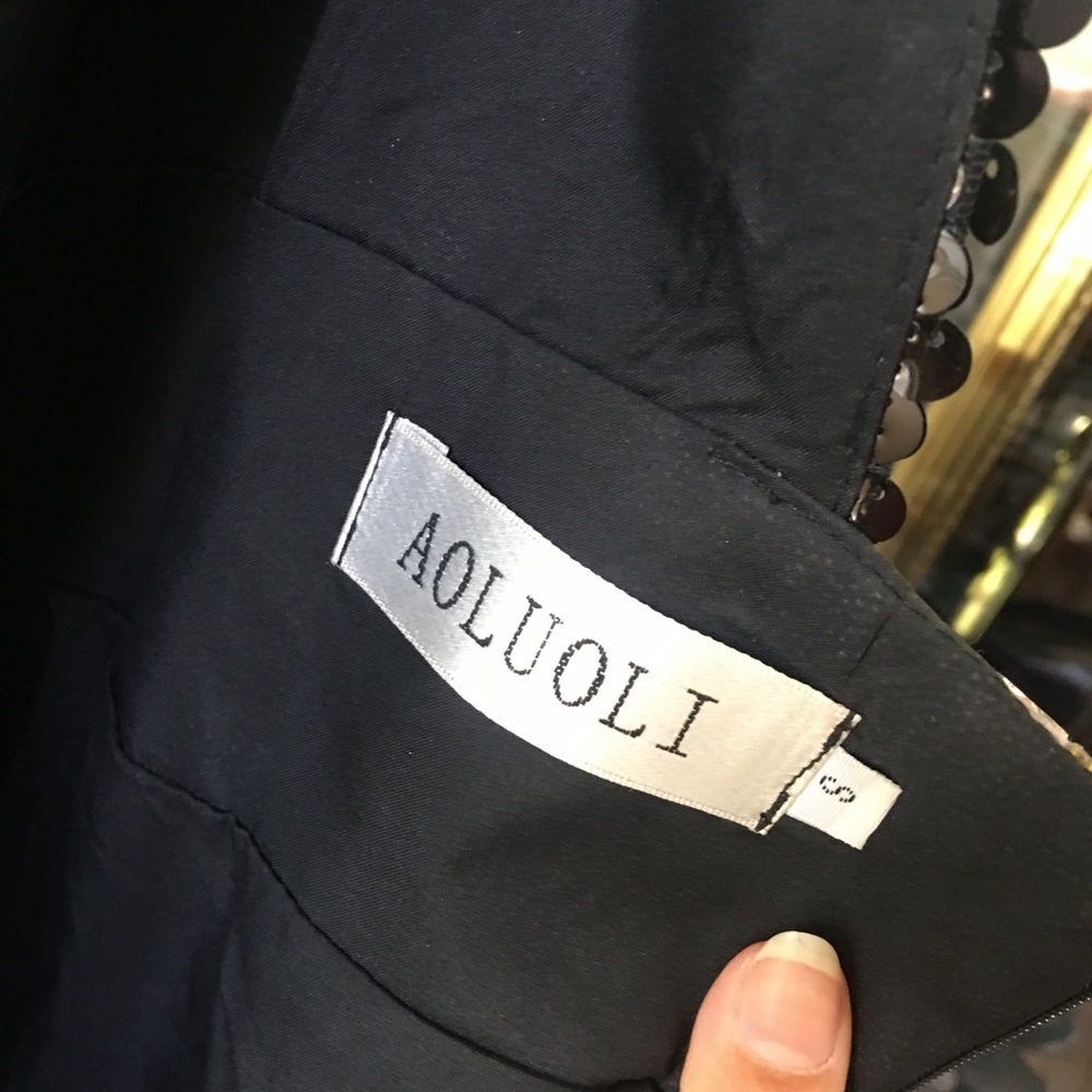 Black Sequence Gown By Aoluoli Size S - image 6